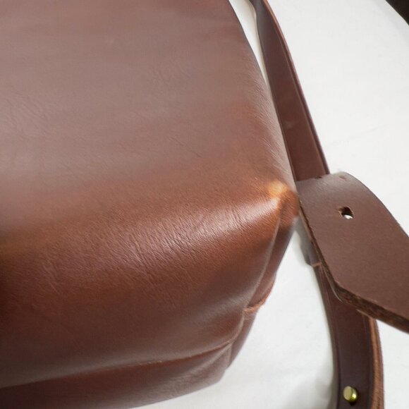 Madewell Brown Leather Bucket Bag - Picture 10 of 15
